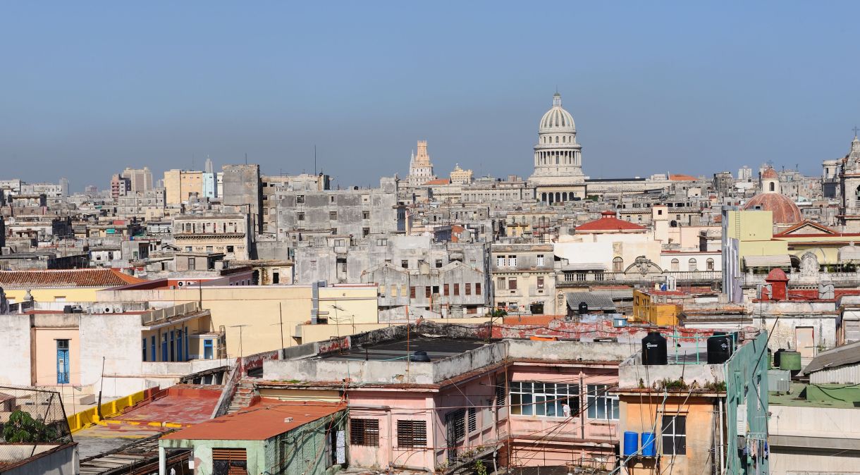 Vista aérea da cidade de Havana em 2 de agosto de 2017