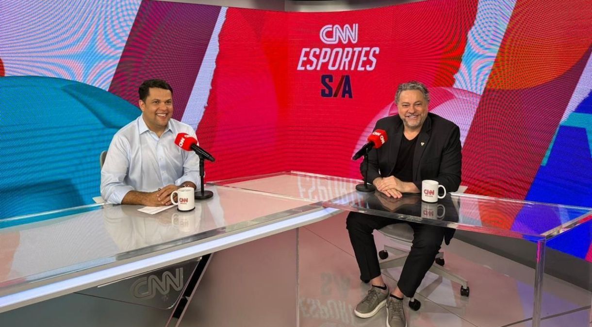 Presidente do São Paulo FC, Julio Casares, nos estúdios da CNN Brasil em São Paulo