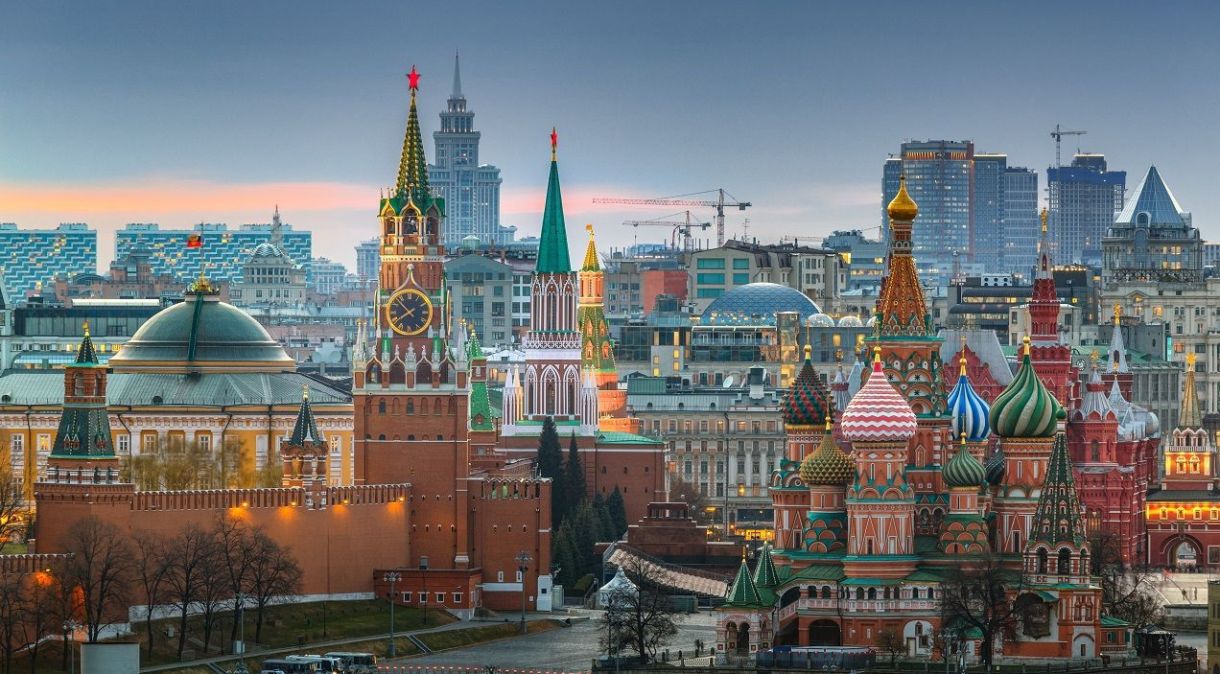 O Kremlin, no centro de Moscou.