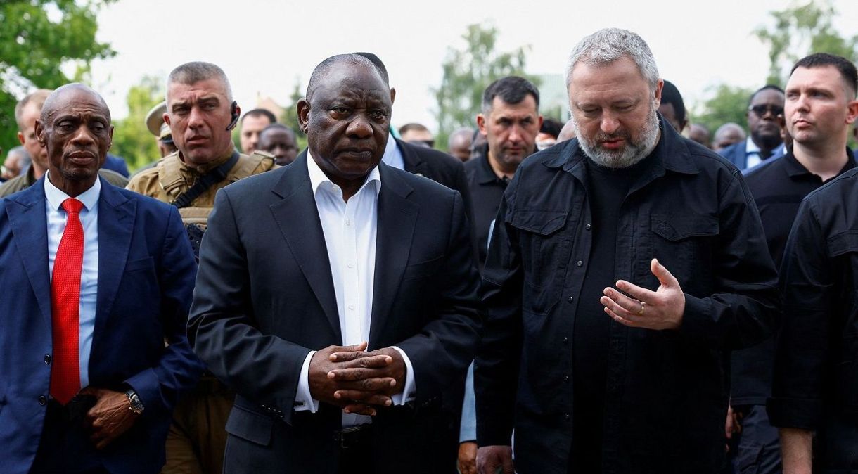 Comitiva africana, comandada pelo presidente sul-africano Cyril Ramaphosa, levou propostas a Kiev