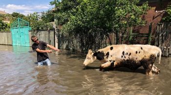 Incidente é consequência direta da destruição da represa de Nova Kakhovka, em território ucraniano ocupado pela Rússia; grande massa de água vem inundando diversas cidades às margens do rio Dnipro 