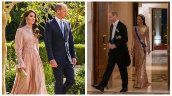 Príncipe William e Kate Middleton foram à Jordânia prestigiar o casamento do príncipe herdeiro Hussein e Rajwa Al Saif