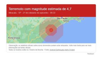 Moradores de municípios como Taboão da Serra, Cotia, Carapicuíba, Osasco e até na capital relataram terem percebido o abalo, por meio das redes sociais