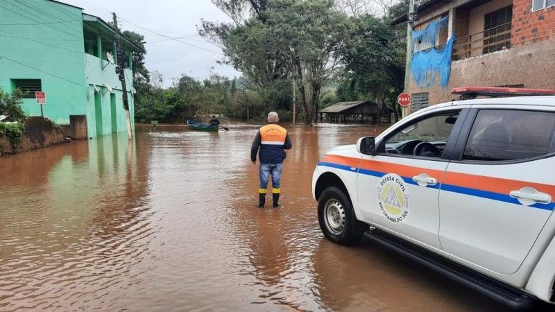 Inundação no Rio Grande do Sul provocada pelo ciclone extratropical