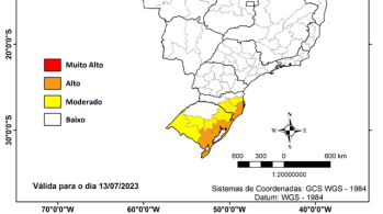 As regiões metropolitanas das capitais Porto Alegre e Florianópolis devem ser as mais afetadas pelas fortes chuvas