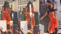 Cardi B joga microfone em espectador que arremessou drink no palco; veja vídeo