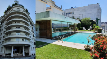 Apartamento com vista para Praia do Flamengo, no Rio de Janeiro, ainda conta com jardim suspenso com piscina, saunas (seca e a vapor), spa, churrasqueira, sala de jogos e outros luxos