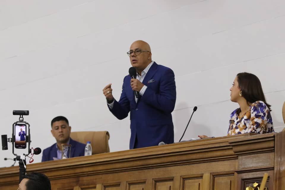 Deputado venezuelano, Jorge Rodríguez, presidente da Assembleia Nacional (AN) da Venezuela.