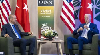 Presidente turco, Recep Tayyip Erdogan, mudou de posição após conversa com o líder norte-americano e passou a apoiar a adesão da Suécia à aliança militar do Ocidente