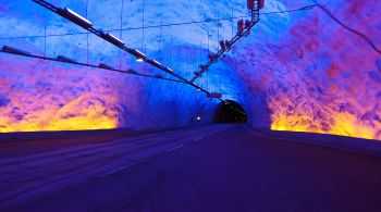 Túnel Lærdal, na Noruega, e o Bund Sightseeing Tunnel, na China, são alguns dos mais bonitos túneis do planeta