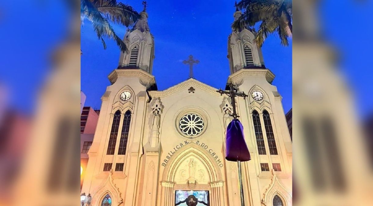 Basílica Nossa Senhora do Carmo, uma das igrejas mais importantes da Arquidiocese de Campinas, no interior de SP.