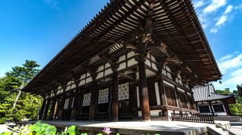 Templo Toshodaiji Kondo foi construído no século 8 e é listado como patrimônio da humanidade pela Unesco