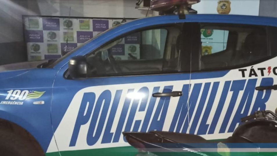 Viatura da Polícia Militar de Goiás.
