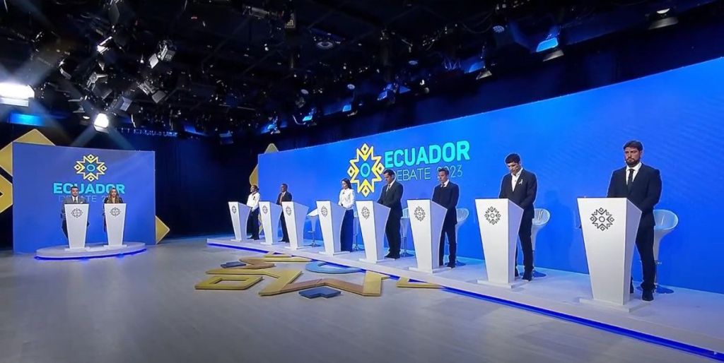 Debate presidencial no Equador em 13/08q2023