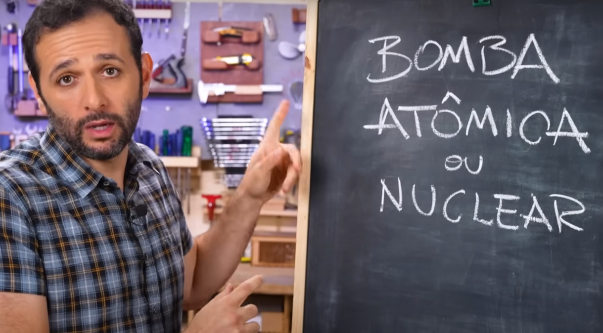 Iberê, do Manual Do Mundo, explica como funciona uma bomba atômica