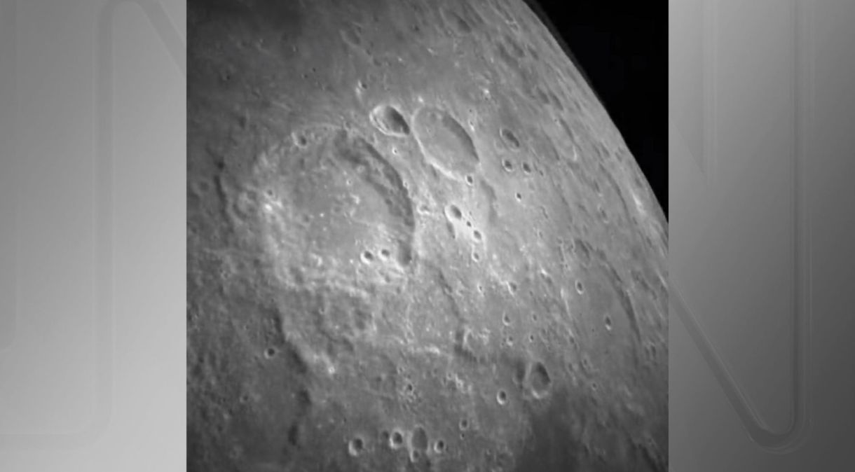 Imagem da Lua capturada por módulo lunar indiano Chandrayaan-3