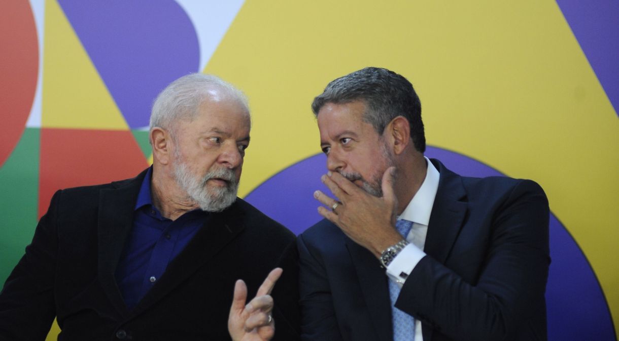 O presidente Luiz Inácio Lula da Silva (PT) e o presidente da Câmara, Arthur Lira (PP-AL)