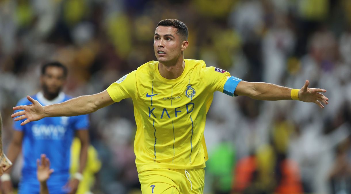Cristiano Ronaldo comemora gol contra o Al-Hilal