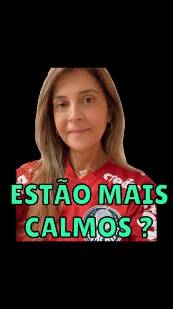 Leila Pereira postou uma imagem em seu Instagram com a legenda: "Estão mais calmos?"