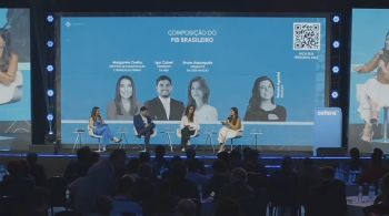 Especialistas discutiram a composição da economia do país em painel do Fórum Esfera 2023, no Guarujá (SP), nesta sexta-feira (25)