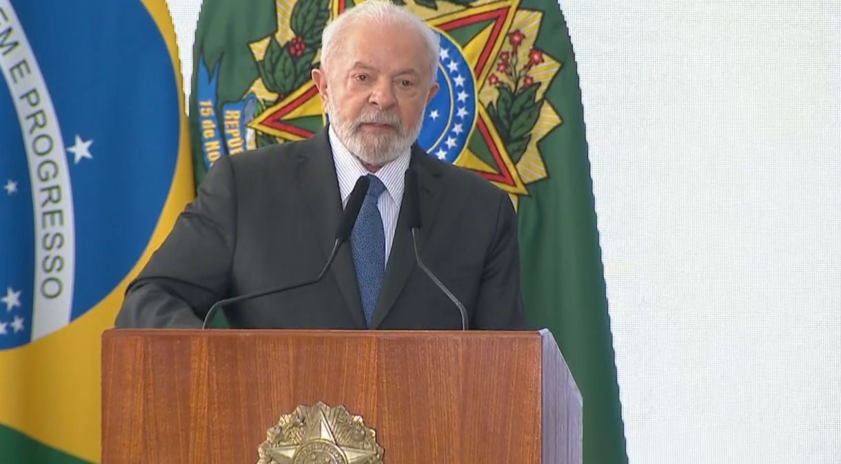 Presidente Luiz Inácio Lula da Silva (PT) discusa na entrega do Plano Plurinual 2024-2027 ao Congresso, em Brasíla