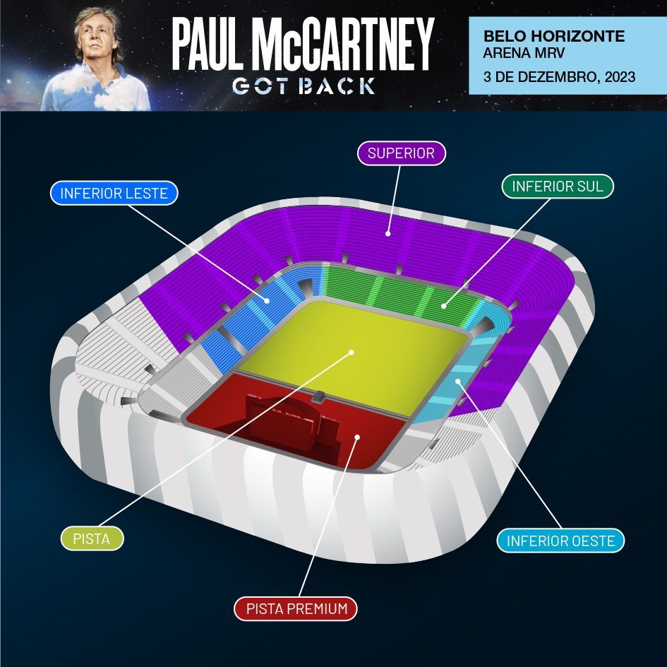 Paul McCartney anuncia cinco shows no Brasil entre novembro e dezembro; veja o mapa de ingressos para Belo Horizonte