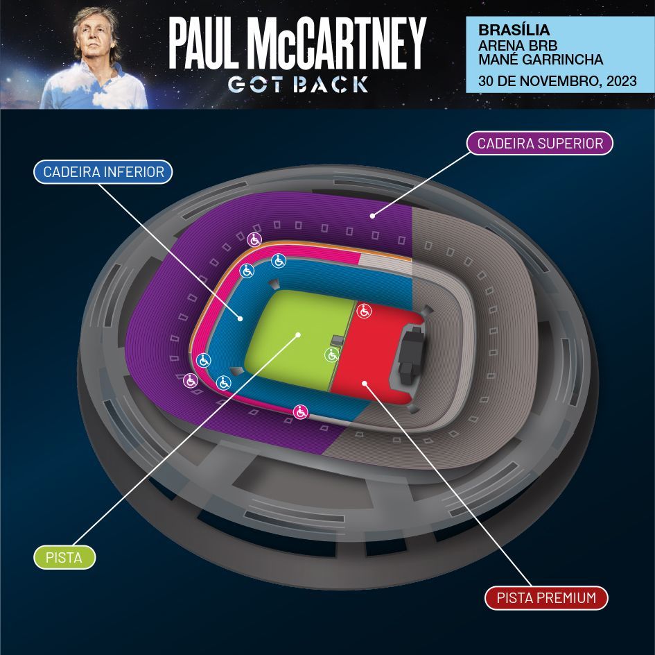 Paul McCartney anuncia cinco shows no Brasil entre novembro e dezembro; veja o mapa de ingressos para Brasília