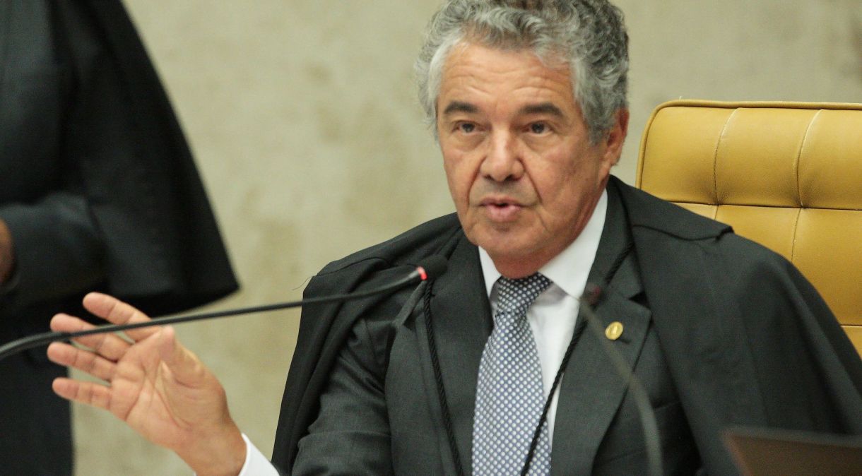 O ex-ministro Marco Aurélio Mello durante sessão no Supremo Tribunal Federal (STF)