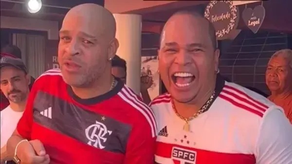 Adriano Imperador e Aloísio Chulapa fizeram uma aposta no jogo de ida da final da Copa do Brasil