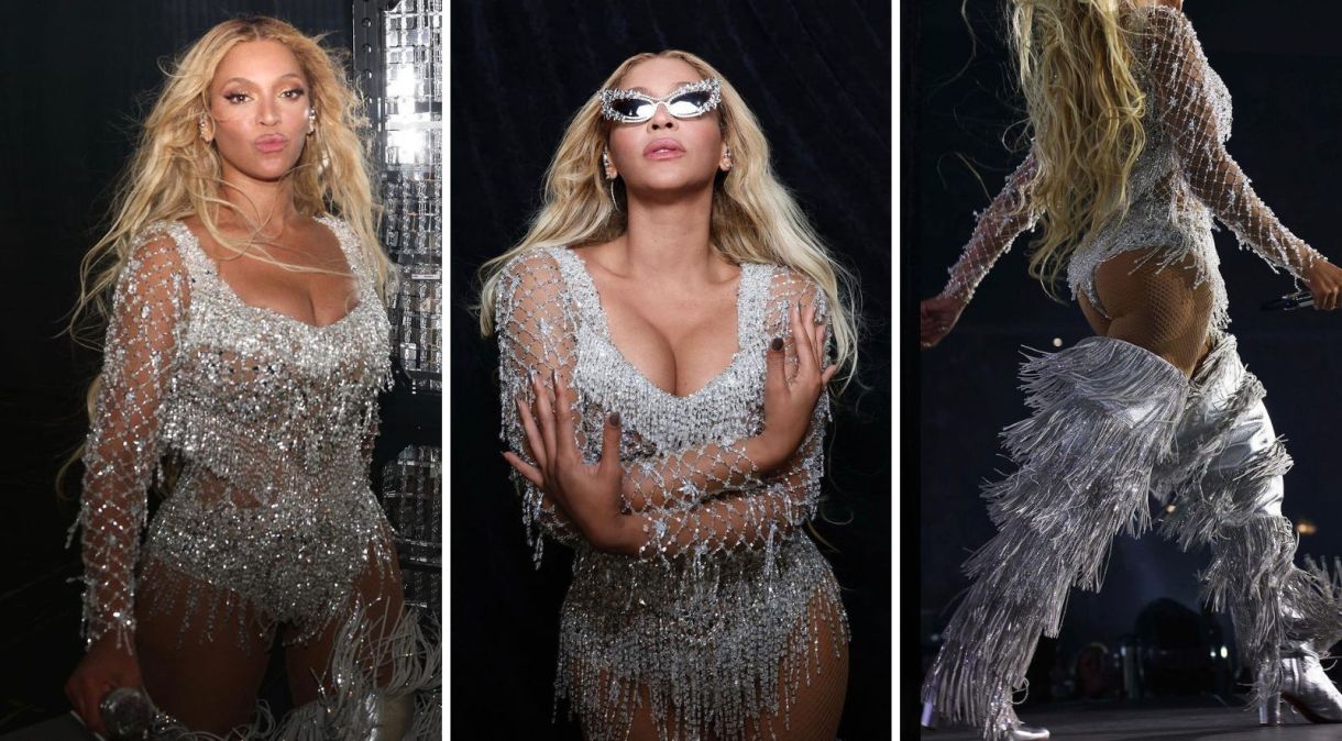 No Instagram, Beyoncé compartilhou fotos do look usado em show