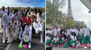 "De morro de Mangueira para o mundo", celebrou o grupo brasileiro que desembarcou na Semana de Moda de Paris 