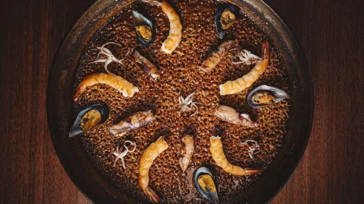 Paella do restaurante Cala del Tanit, em São Paulo