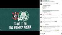 Rony, do Palmeiras, compartilha vídeo com escudo do Corinthians Cabeçuda antes de clássico