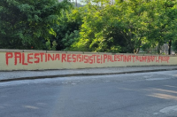 Muro perto de sinagoga e do Museu do Holocausto no Rio é pichado com apoio à Palestina