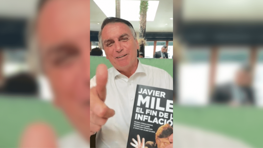 Mensagem de vídeo gravada por Jair Bolsonaro foi publicada nas redes sociais de Javier Mieli