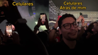 Cadê o The Weeknd? Influencer mostra “mar” de celulares no show do cantor