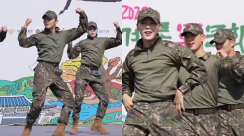 Jinyoung, do GOT7, e Minhyuk, do Monsta X, dançaram na cerimônia de abertura do evento 