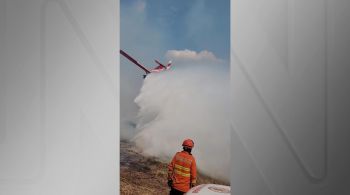 Incêndios no Parque Estadual Encontro das Águas afetaram mais de 21 mil hectares; bombeiros usam aviões para combater o fogo