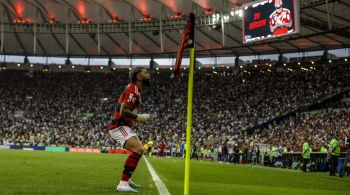 Atacante do Flamengo fez uma postagem com uma charge onde ele aparece segurando duas taças e Zico apenas uma