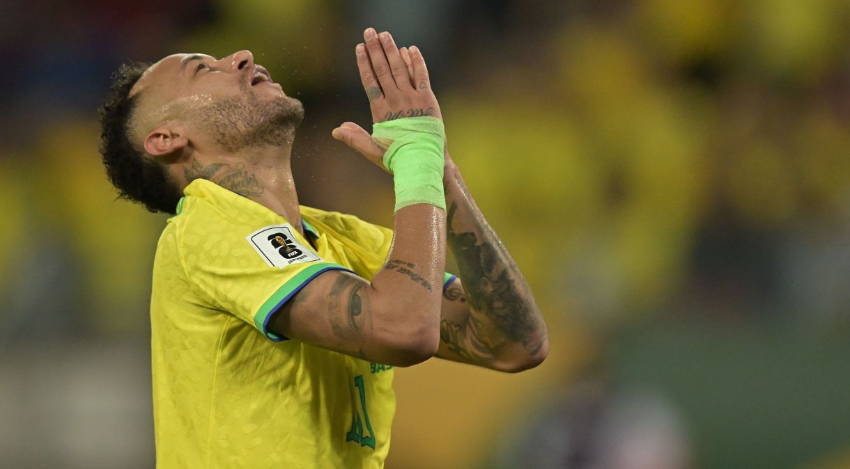 Neymar em partida das Eliminatórias da Copa do Mundo