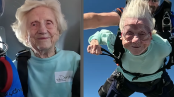 Uma semana após se tornar pessoa mais velha a saltar de paraquedas, a americana Dorothy Hoffner faleceu enquanto dormia