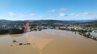 Alto do Vale do Itajaí, em Santa Catarina, registra alagamentos após fortes chuvas