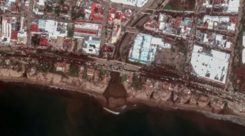 Imagens de satélite registraram situação após passagem do fenômeno 