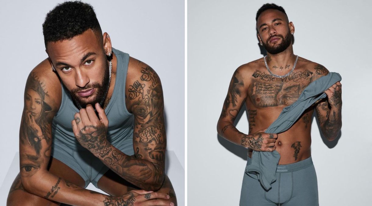 Neymar na nova campanha da marca de moda de Kim Kardashian