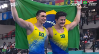 Pan de Santiago: Brasil conquista ouro e prata na barra fixa da ginástica; veja