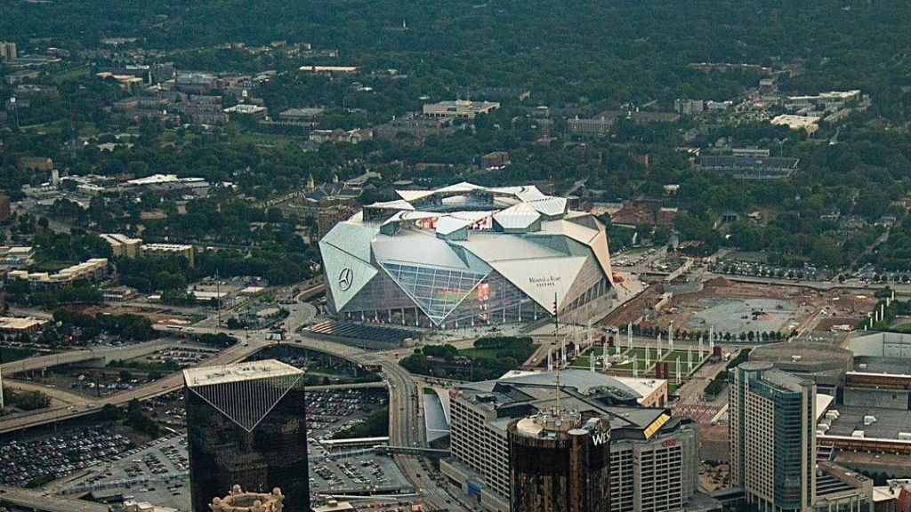 Estádio Mercedes-Benz, em Atlanta, nos EUA