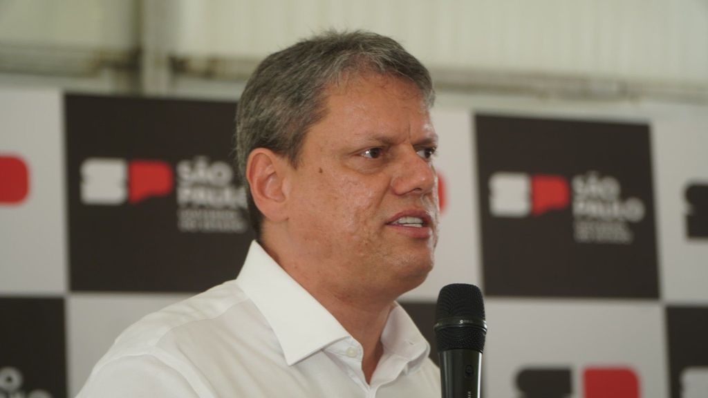 O governador de São Paulo, Tarcísio de Freitas