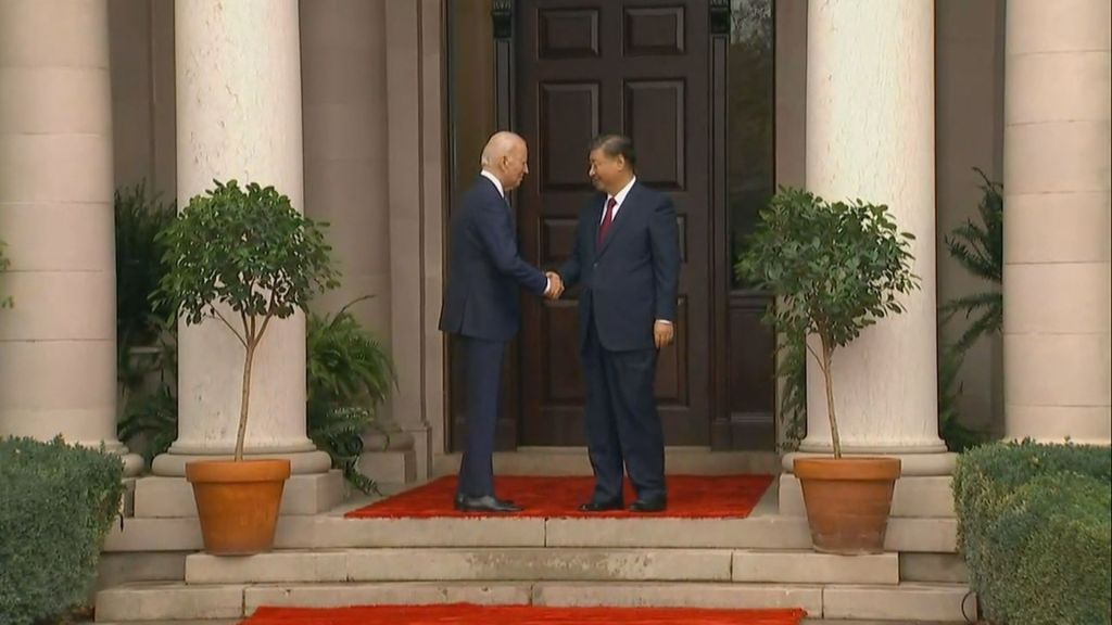 Presidentes da China e dos Estados Unidos, respectivamente Xi Jinping e Joe Biden, se encontram na Califórnia, nos EUA
