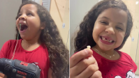 Mãe usa parafusadeira para arrancar dente da filha e viraliza; assista 