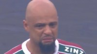 Felipe Melo chora antes da decisão da Libertadores entre Fluminense e Boca